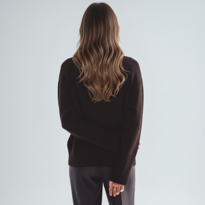 Aisha | pull en laine brun