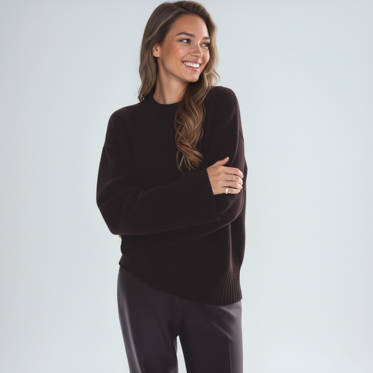 Aisha | pull en laine brun